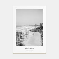 Del Mar Portrait B&W No 1 Poster