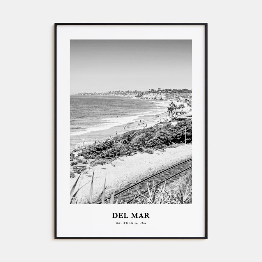 Del Mar Portrait B&W No 2 Poster