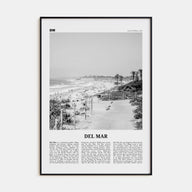 Del Mar Travel B&W No 1 Poster