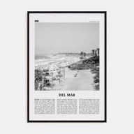 Del Mar Travel B&W No 1 Poster