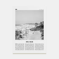 Del Mar Travel B&W No 1 Poster
