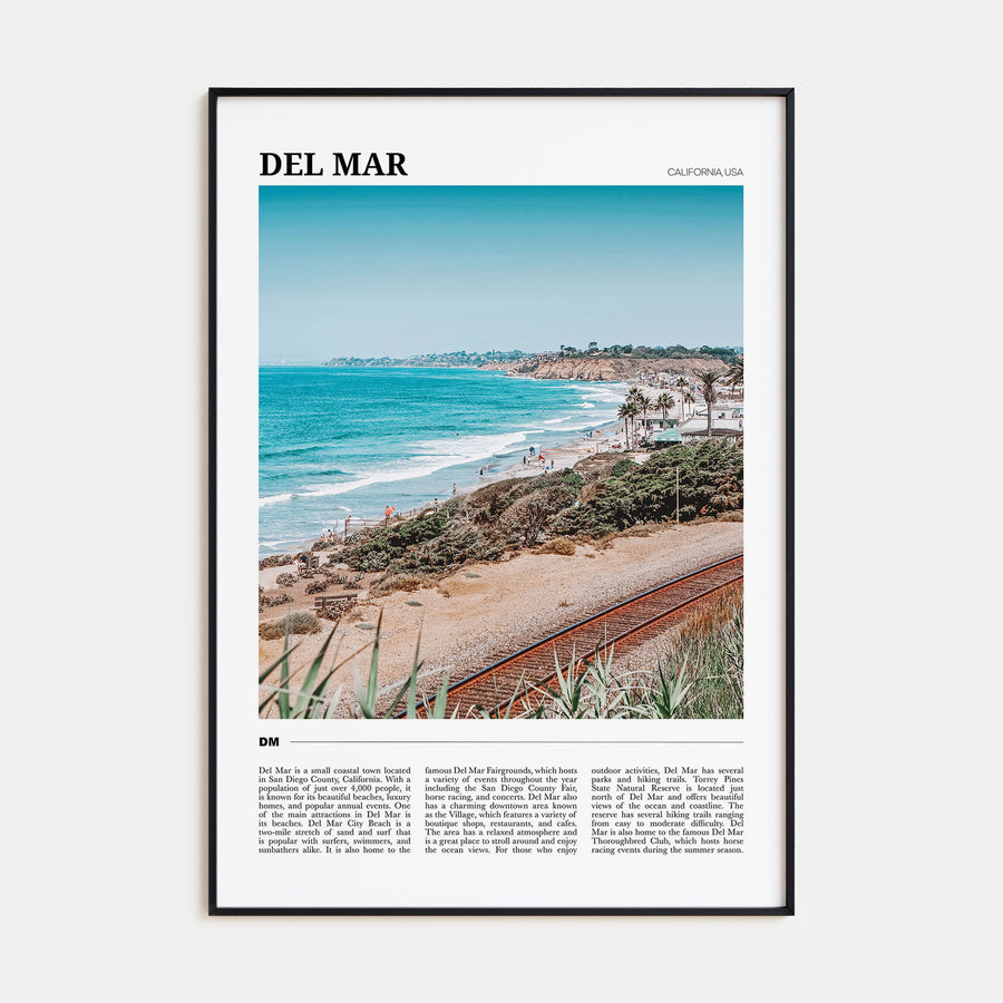 Del Mar Travel Color Poster