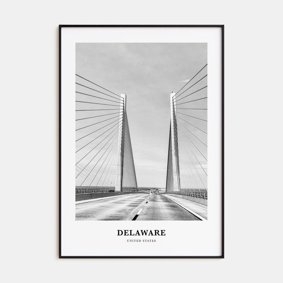Delaware Portrait B&W Poster