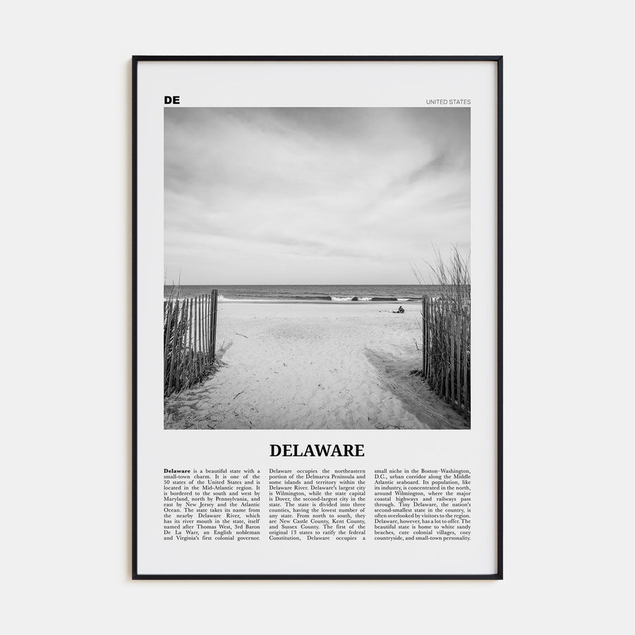 Delaware Travel B&W No 1 Poster