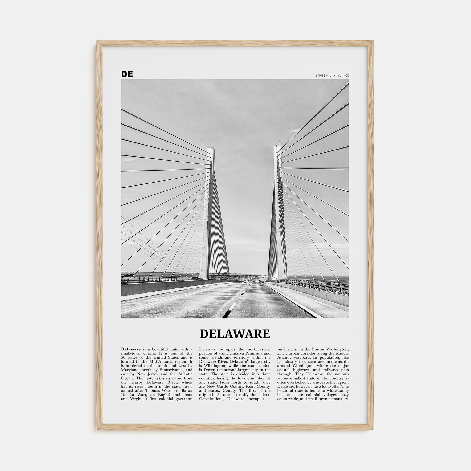Delaware Travel B&W No 2 Poster