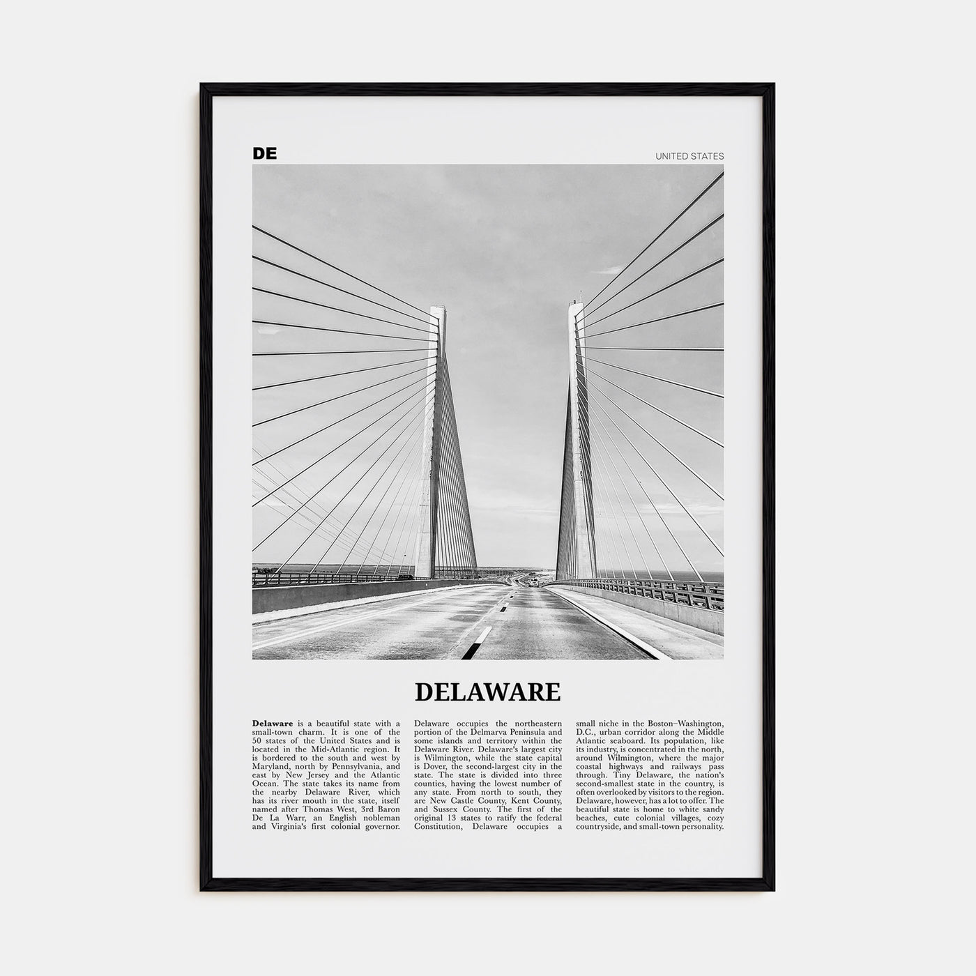 Delaware Travel B&W No 2 Poster