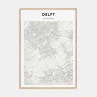 Delft Map Portrait Poster