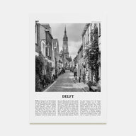 Delft Travel B&W Poster