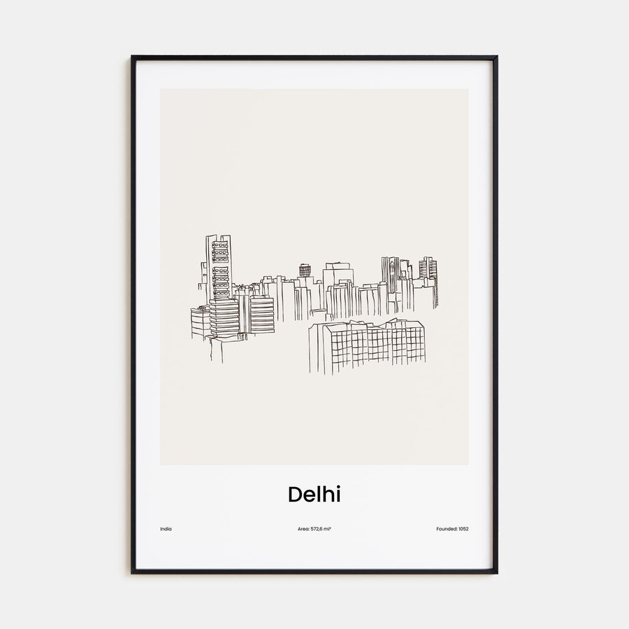 Delhi Drawn Poster
