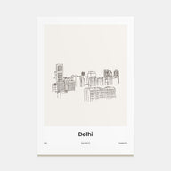 Delhi Drawn Poster