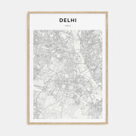 Delhi Map Portrait Poster