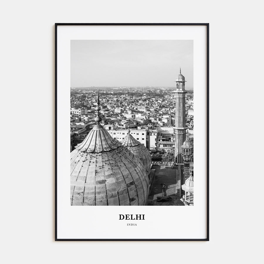 Delhi Portrait B&W Poster