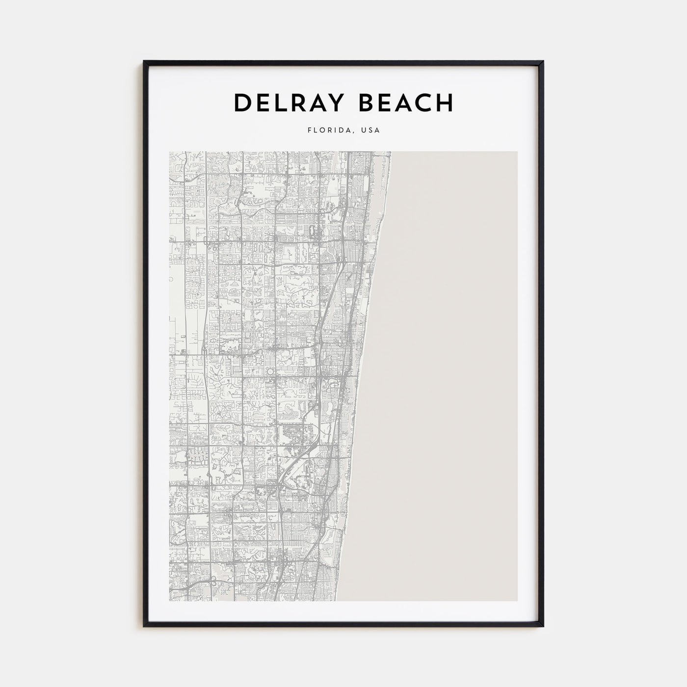 Delray Beach Map Portrait Poster
