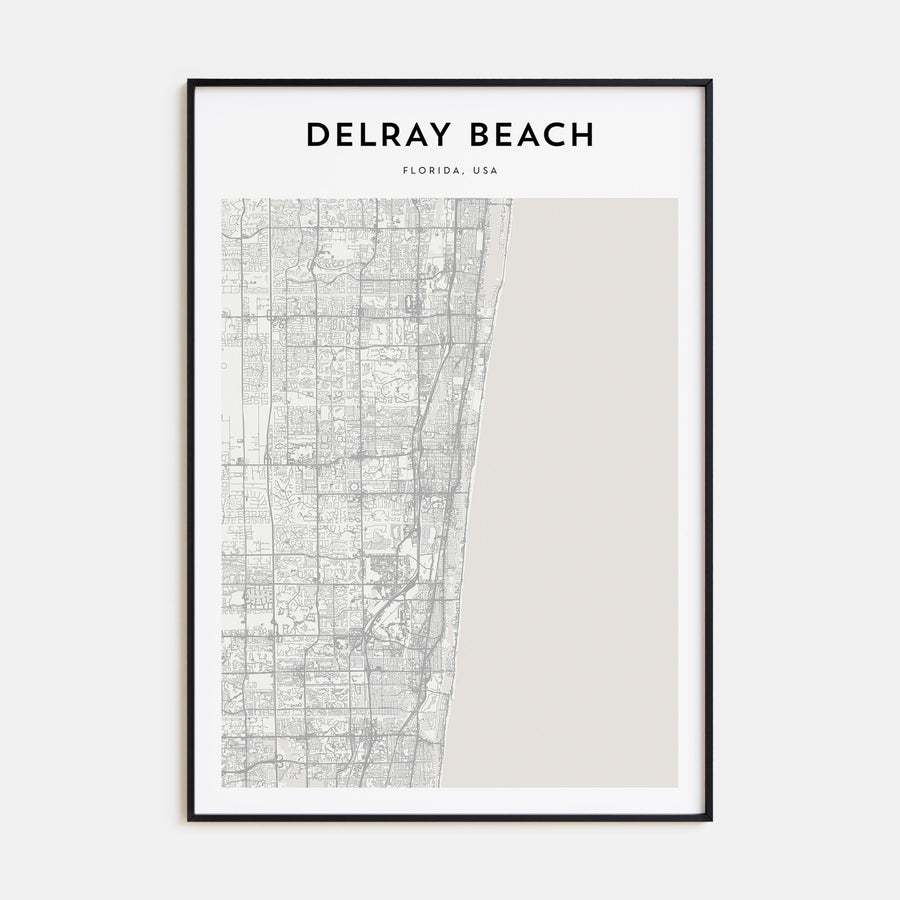Delray Beach Map Portrait Poster