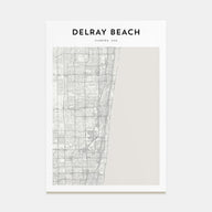 Delray Beach Map Portrait Poster