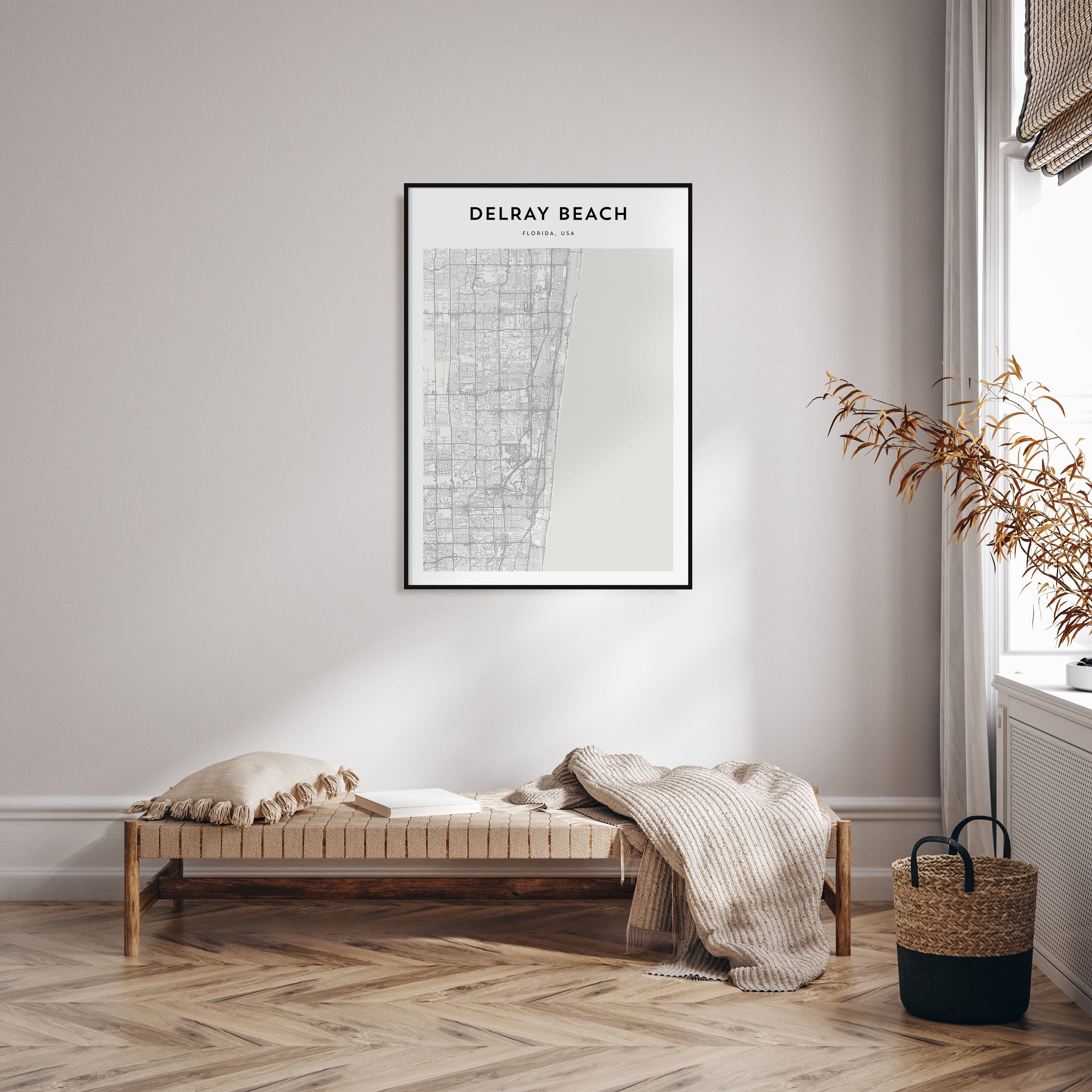 Delray Beach Map Portrait Poster