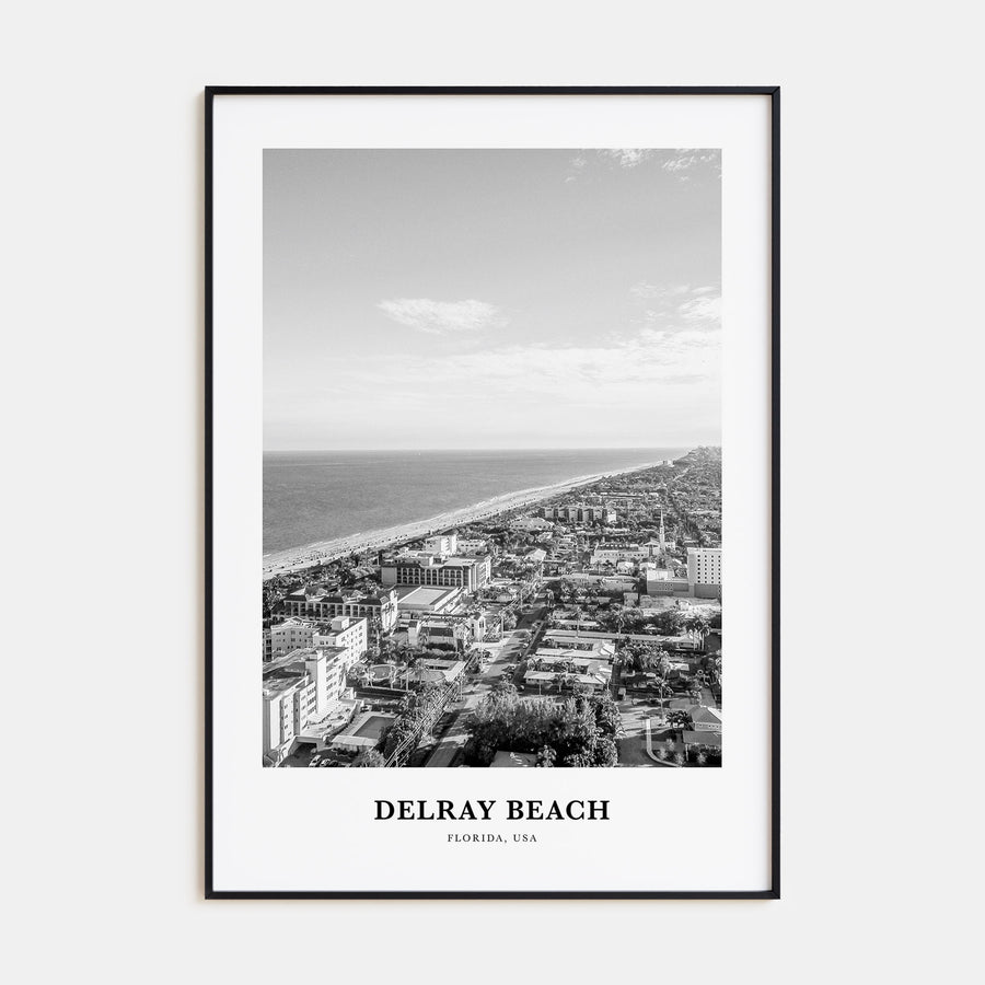 Delray Beach Portrait B&W Poster
