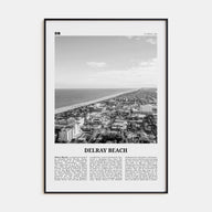 Delray Beach Travel B&W Poster