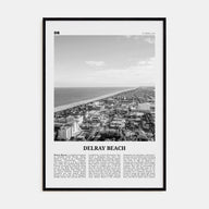 Delray Beach Travel B&W Poster