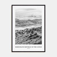 Democratic Republic of the Congo Portrait B&W Poster