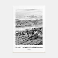 Democratic Republic of the Congo Portrait B&W Poster
