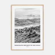 Democratic Republic of the Congo Portrait B&W Poster