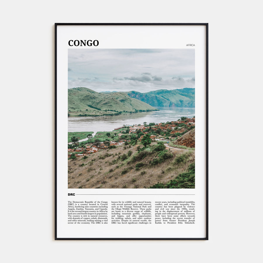 Democratic Republic of the Congo Travel Color Poster