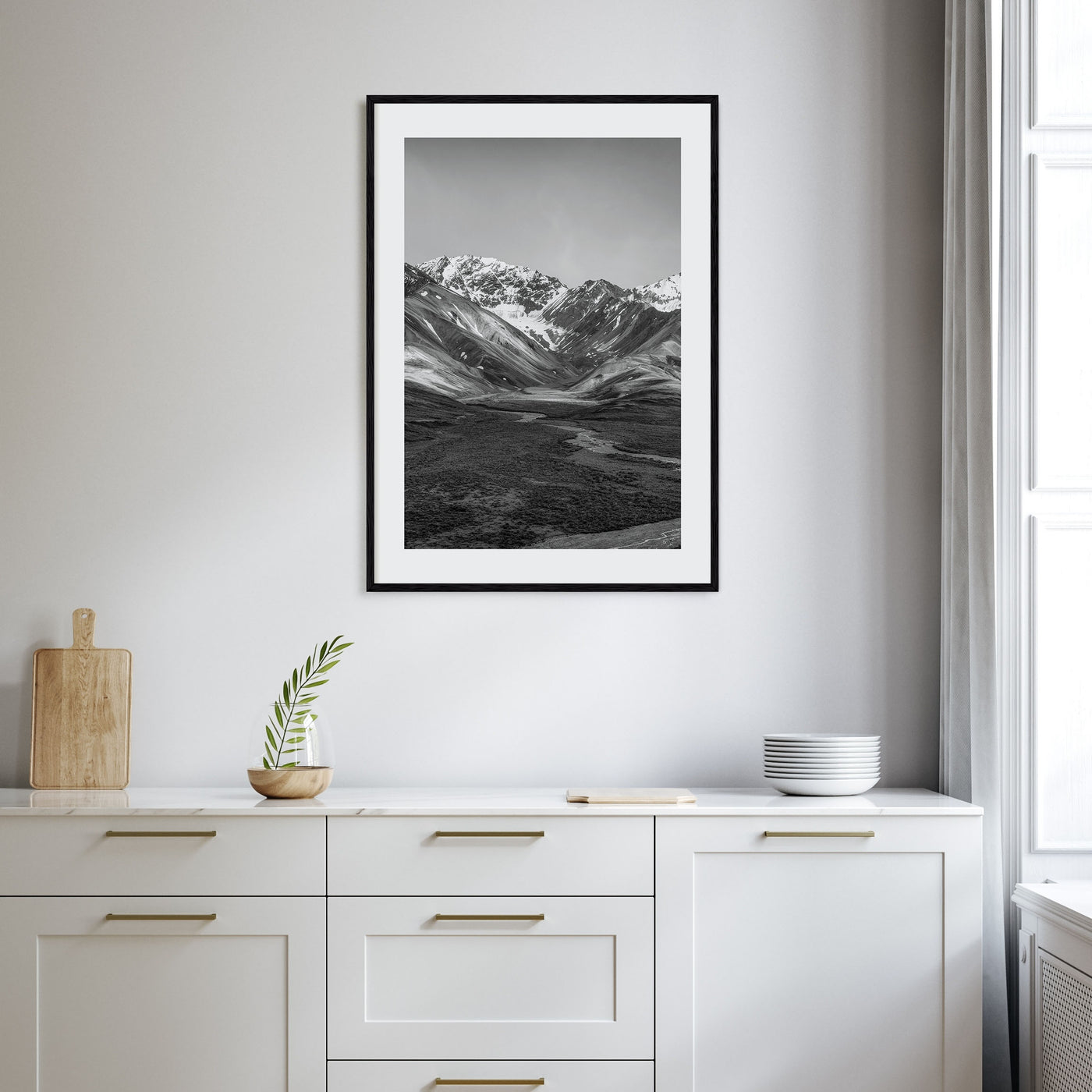 Denali Photo B&W Poster