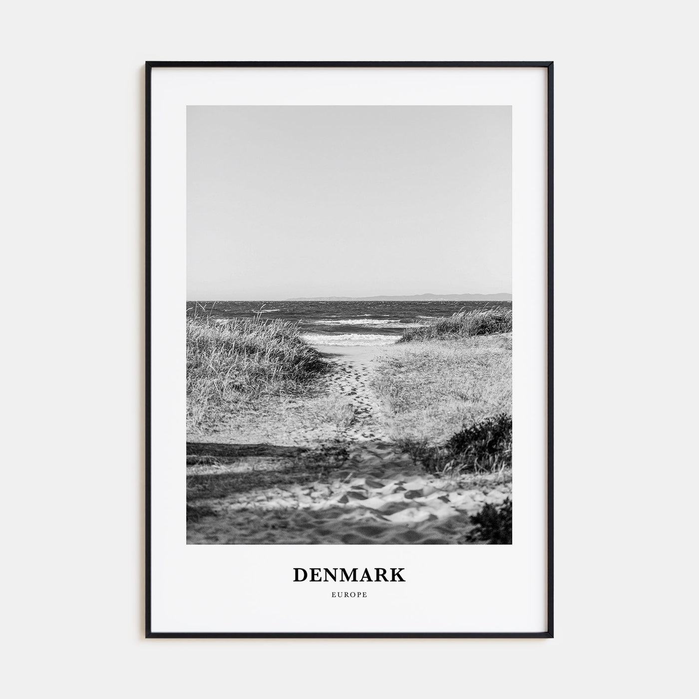 Denmark Portrait B&W Poster