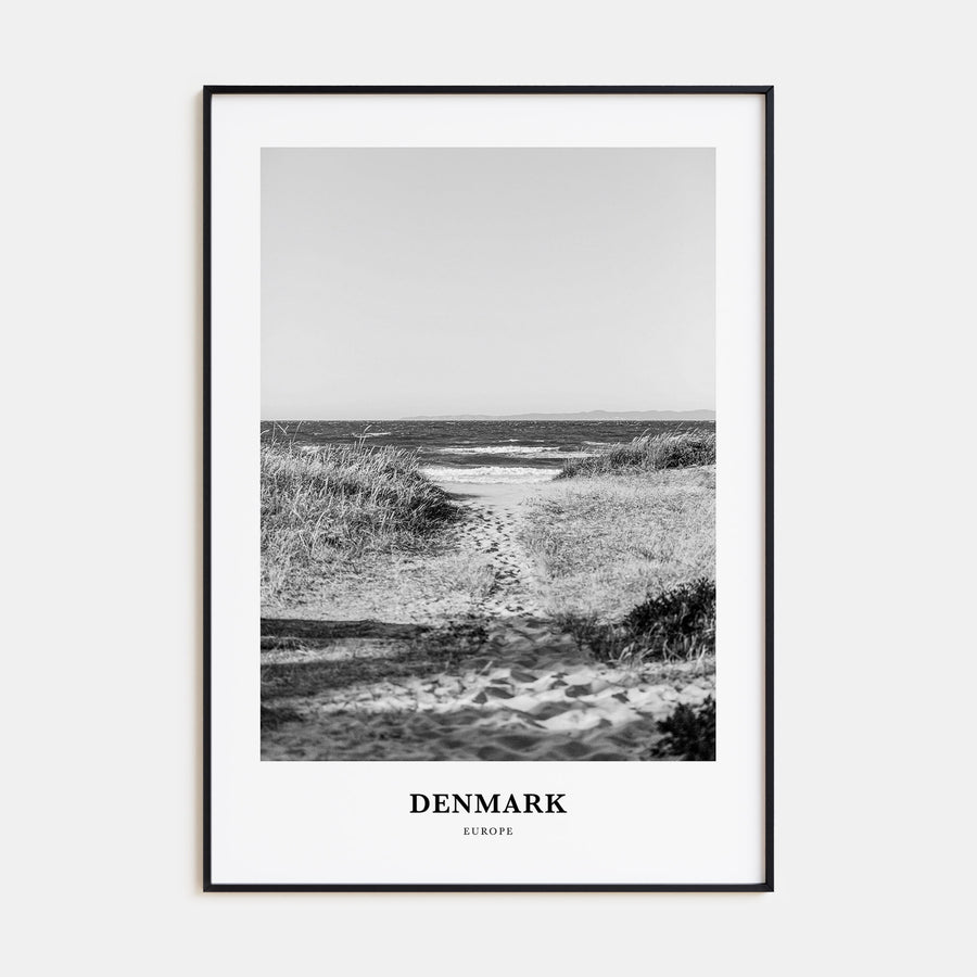Denmark Portrait B&W Poster