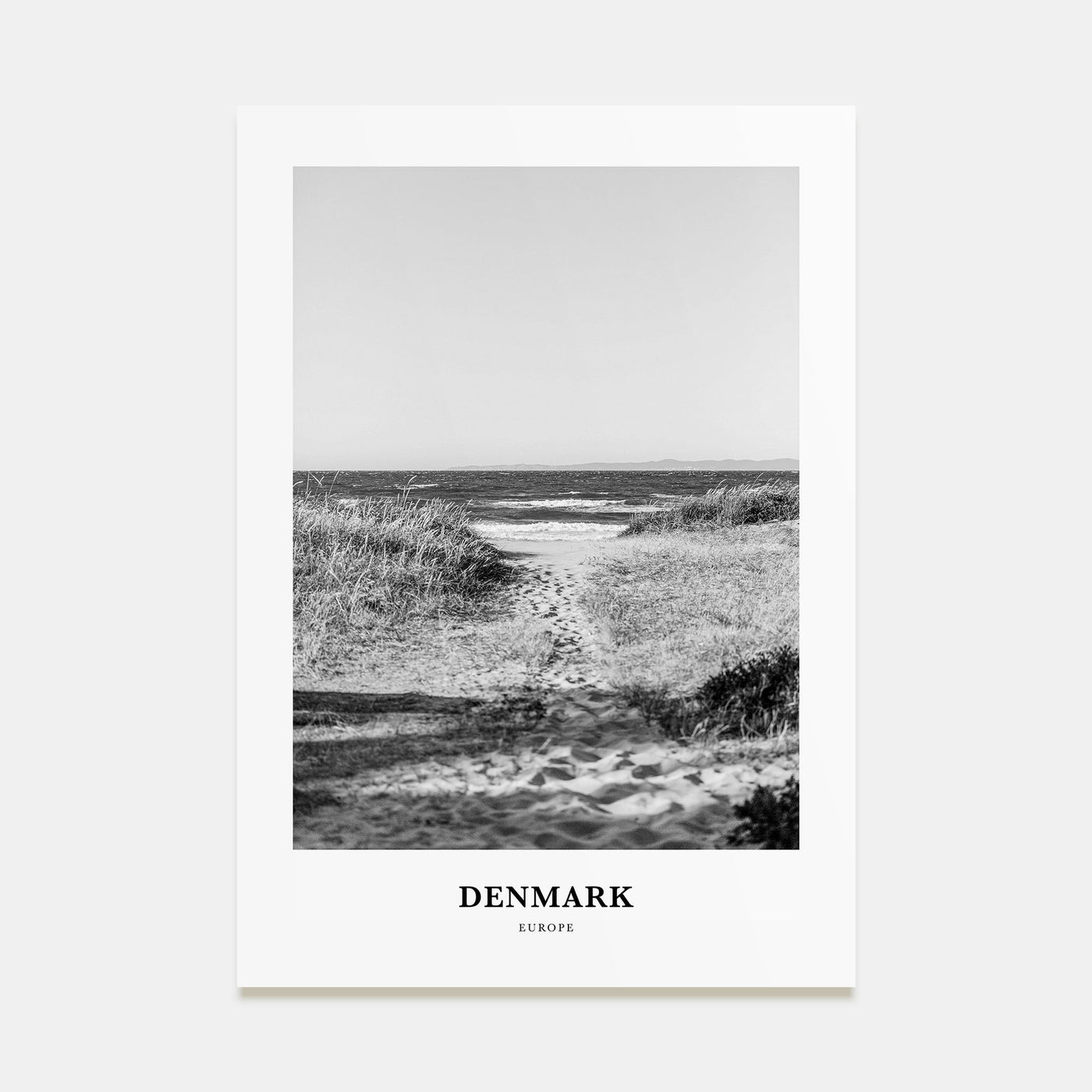 Denmark Portrait B&W Poster