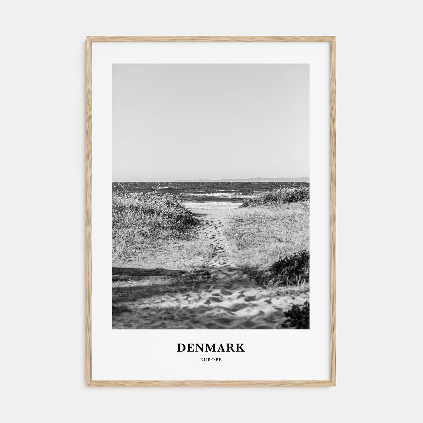 Denmark Portrait B&W Poster