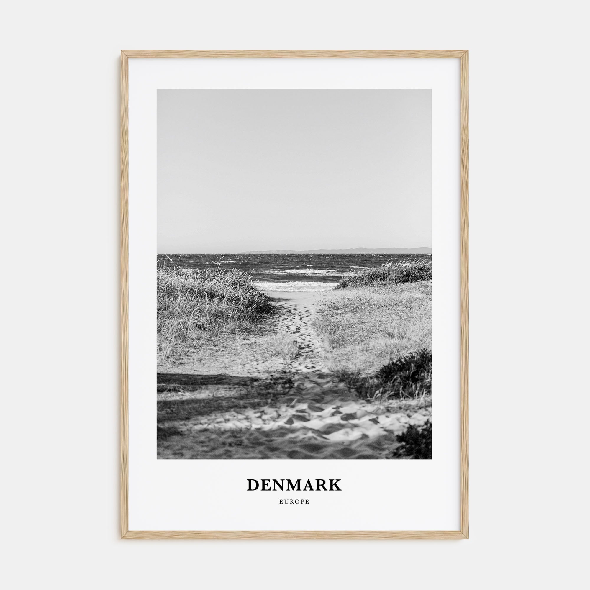 Denmark Portrait B&W Poster