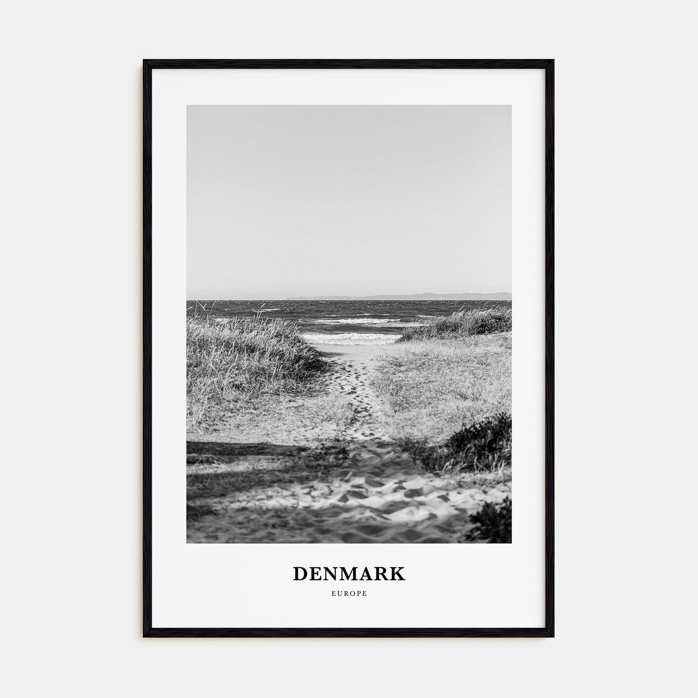 Denmark Portrait B&W Poster