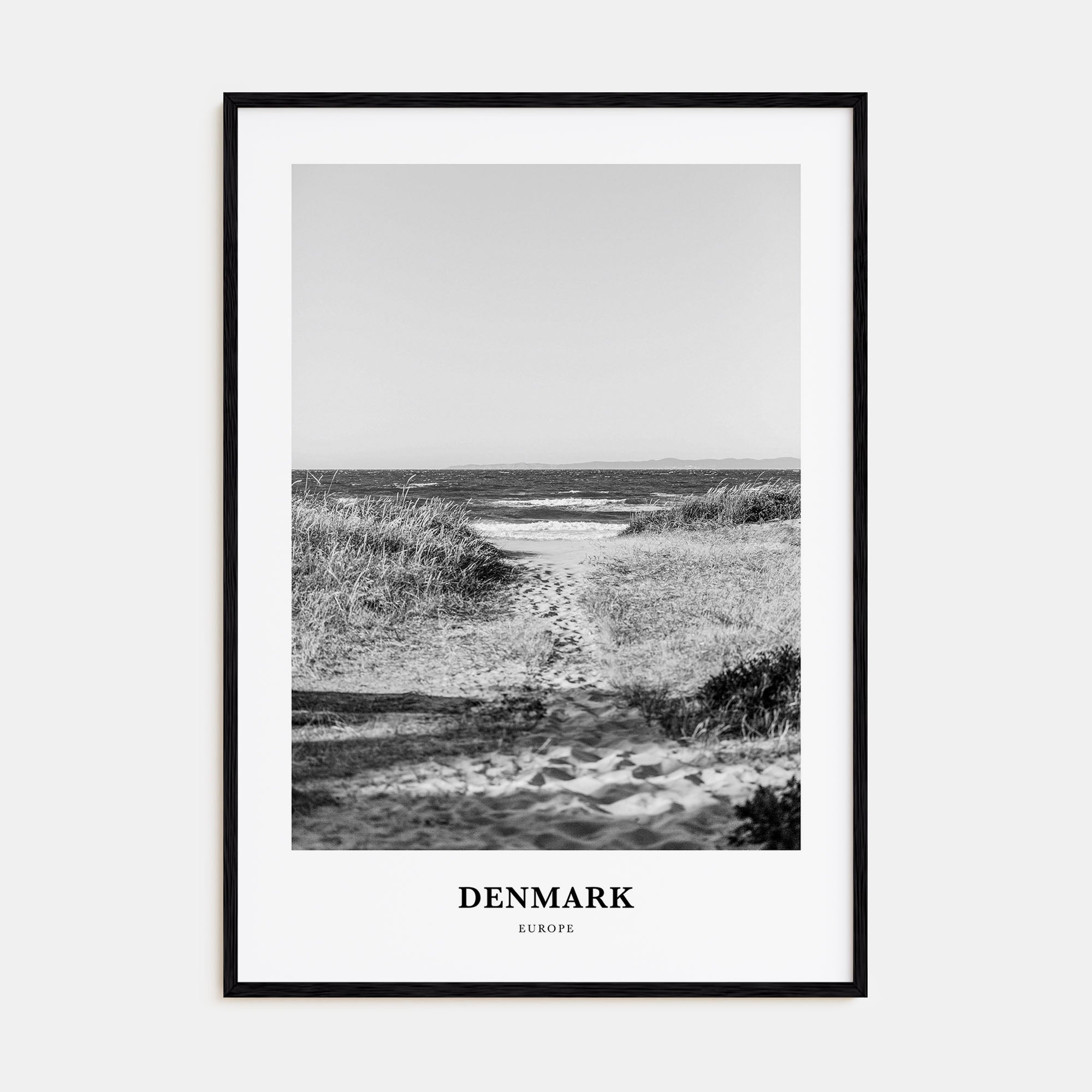 Denmark Portrait B&W Poster