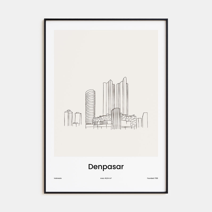 Denpasar Drawn Poster