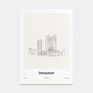Denpasar Drawn Poster