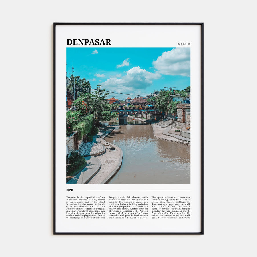 Denpasar Travel Color Poster
