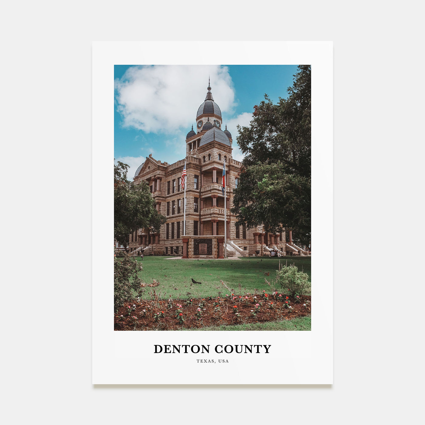 Denton County Portrait Color Poster