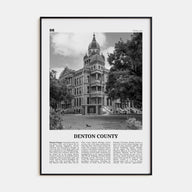 Denton County Travel B&W Poster
