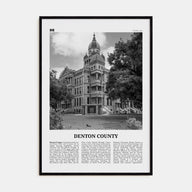 Denton County Travel B&W Poster