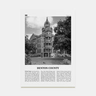 Denton County Travel B&W Poster