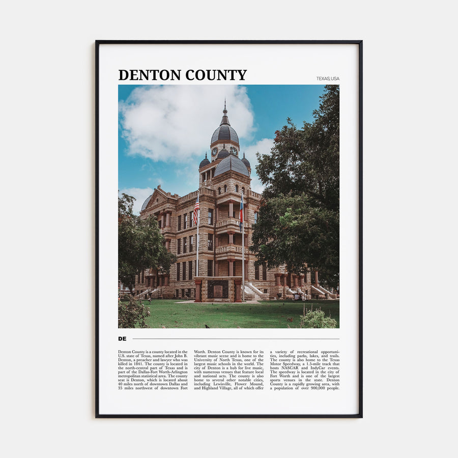 Denton County Travel Color Poster