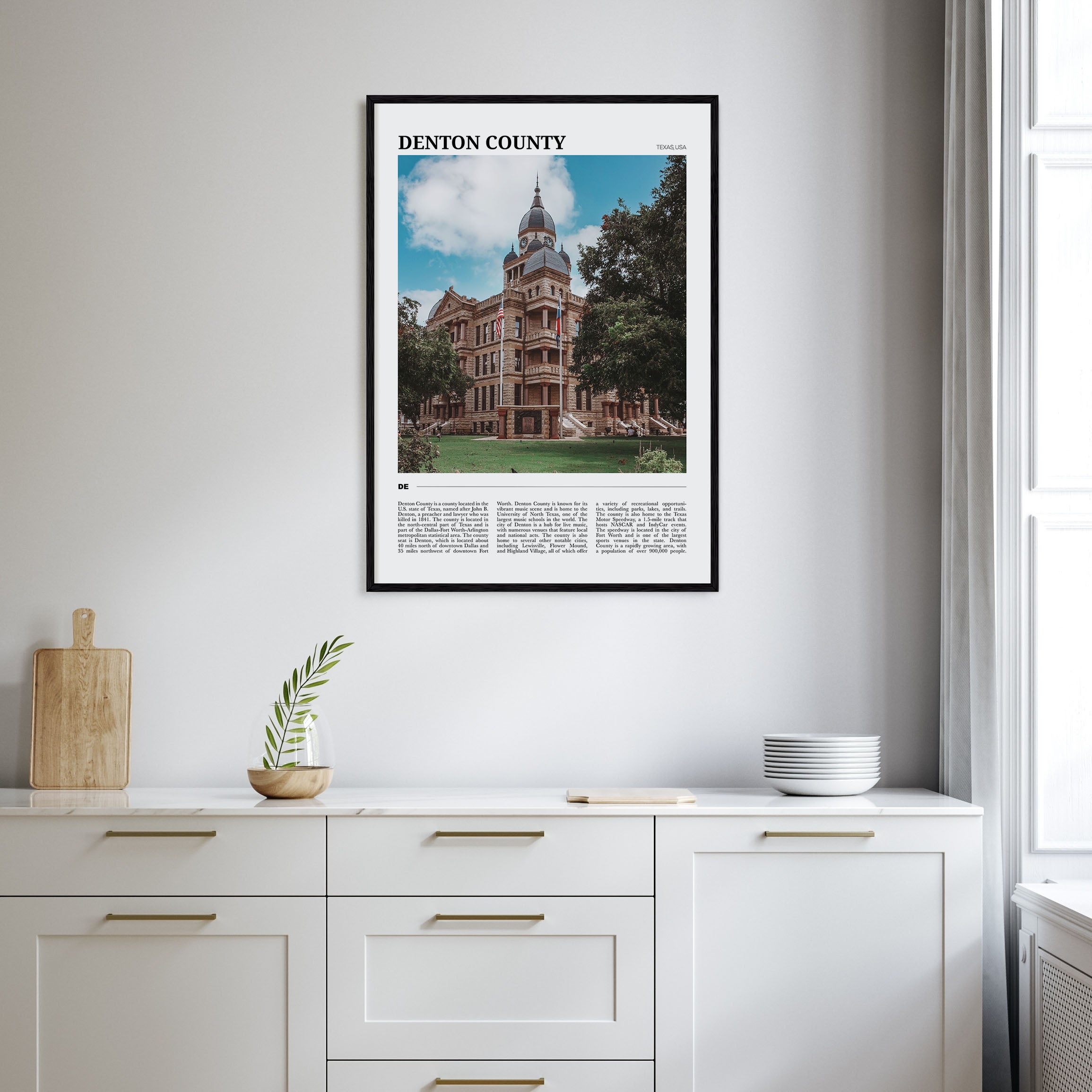 Denton County Travel Color Poster