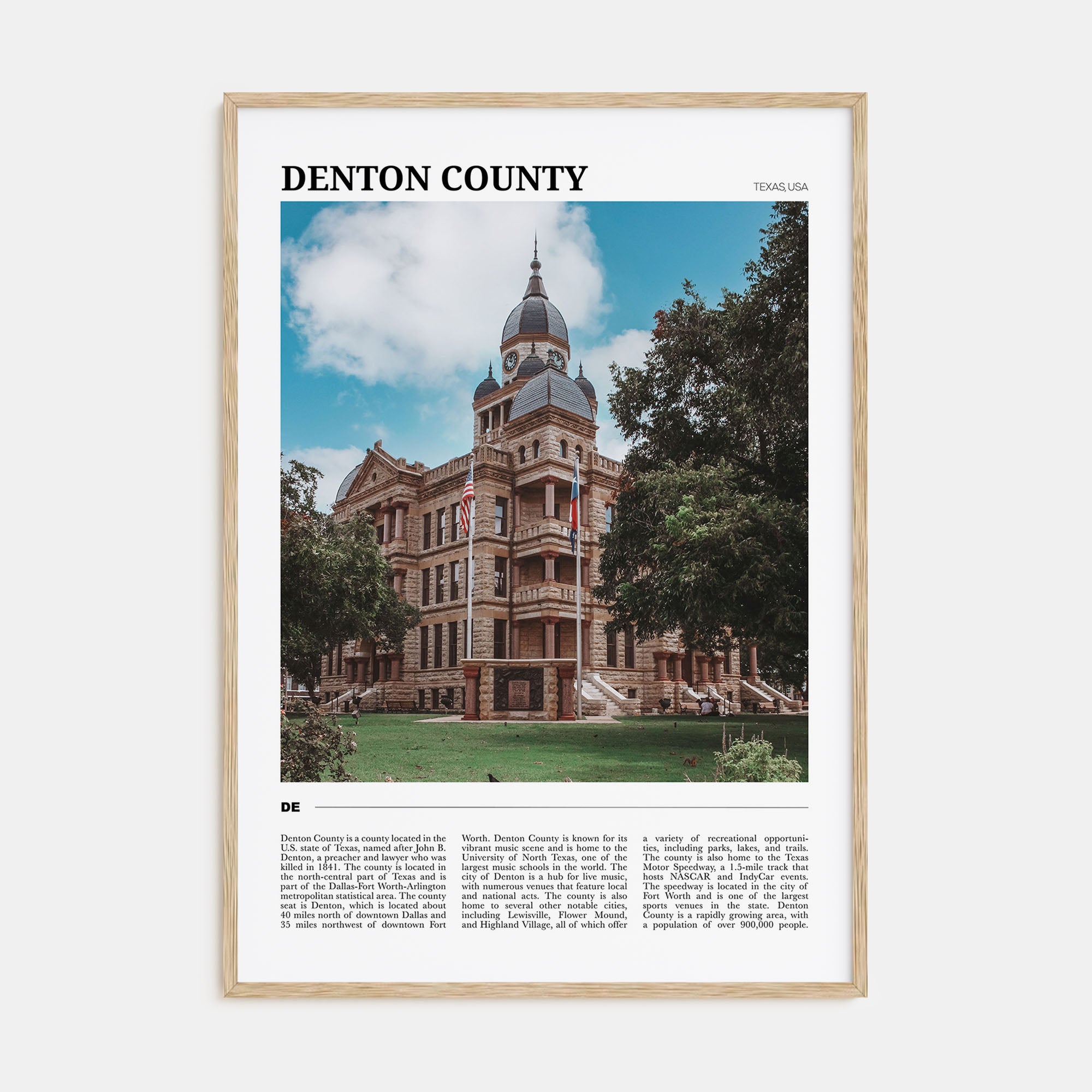 Denton County Travel Color Poster
