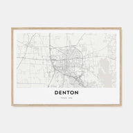 Denton Map Landscape Poster