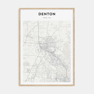 Denton Map Portrait Poster