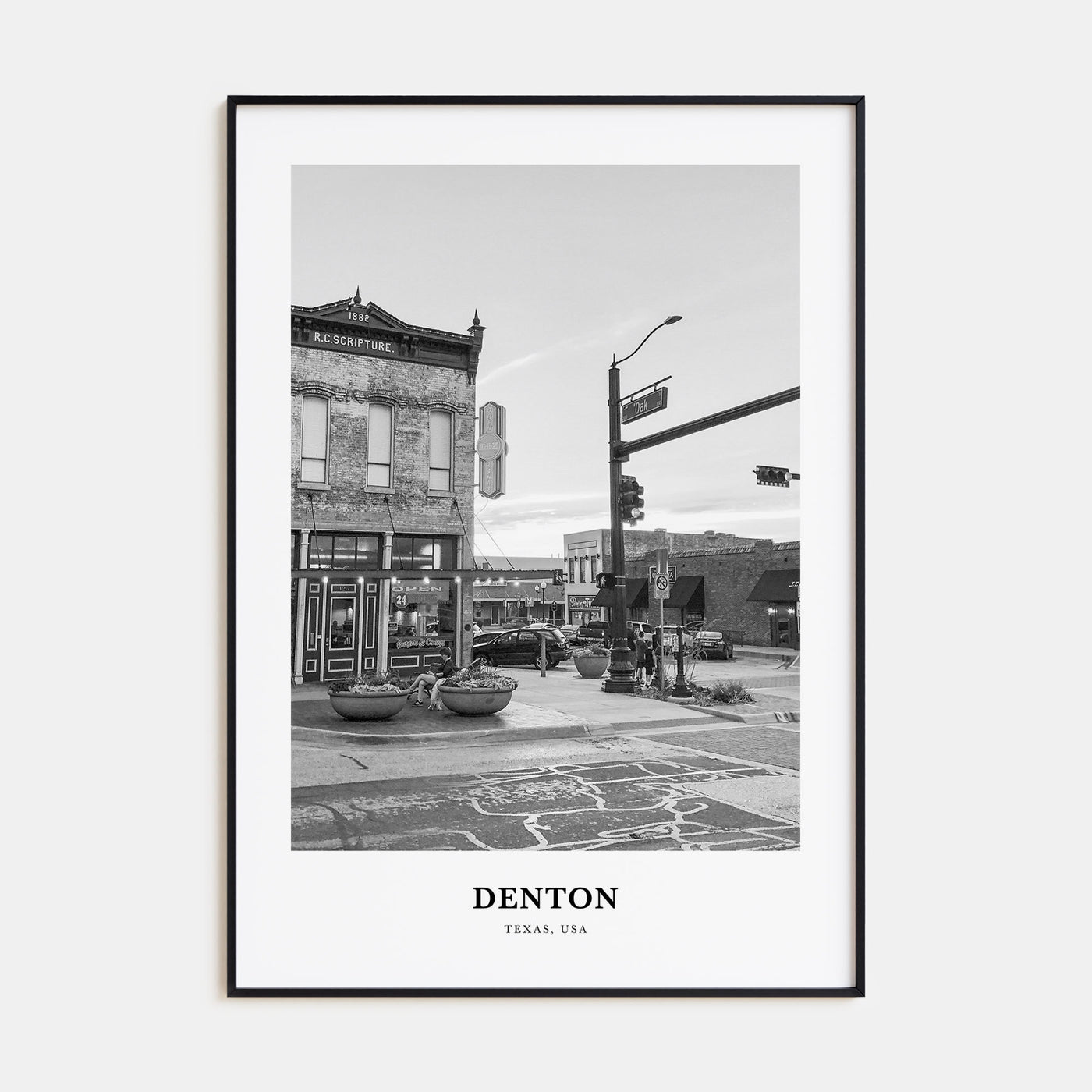 Denton Portrait B&W Poster