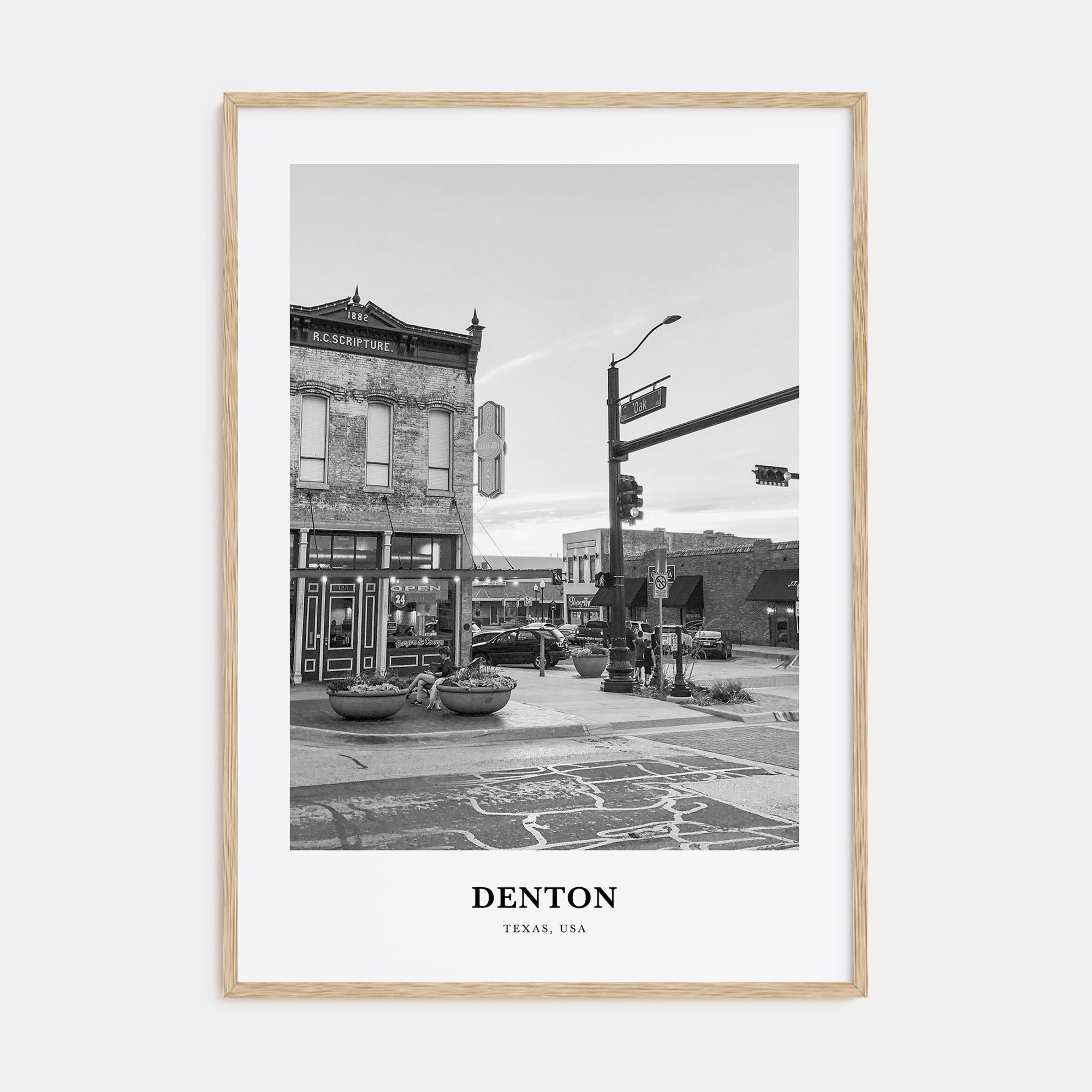Denton Portrait B&W Poster
