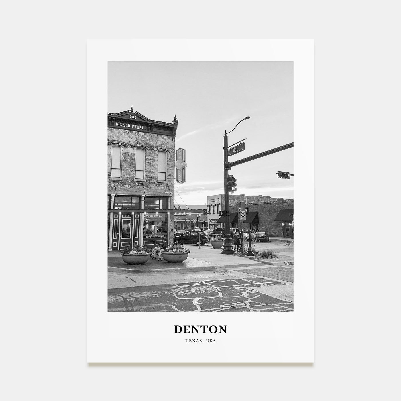 Denton Portrait B&W Poster